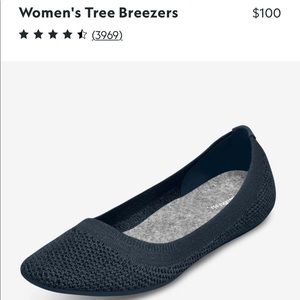 BRAND NEW All birds women tree breezers in navy blue; size 8.5